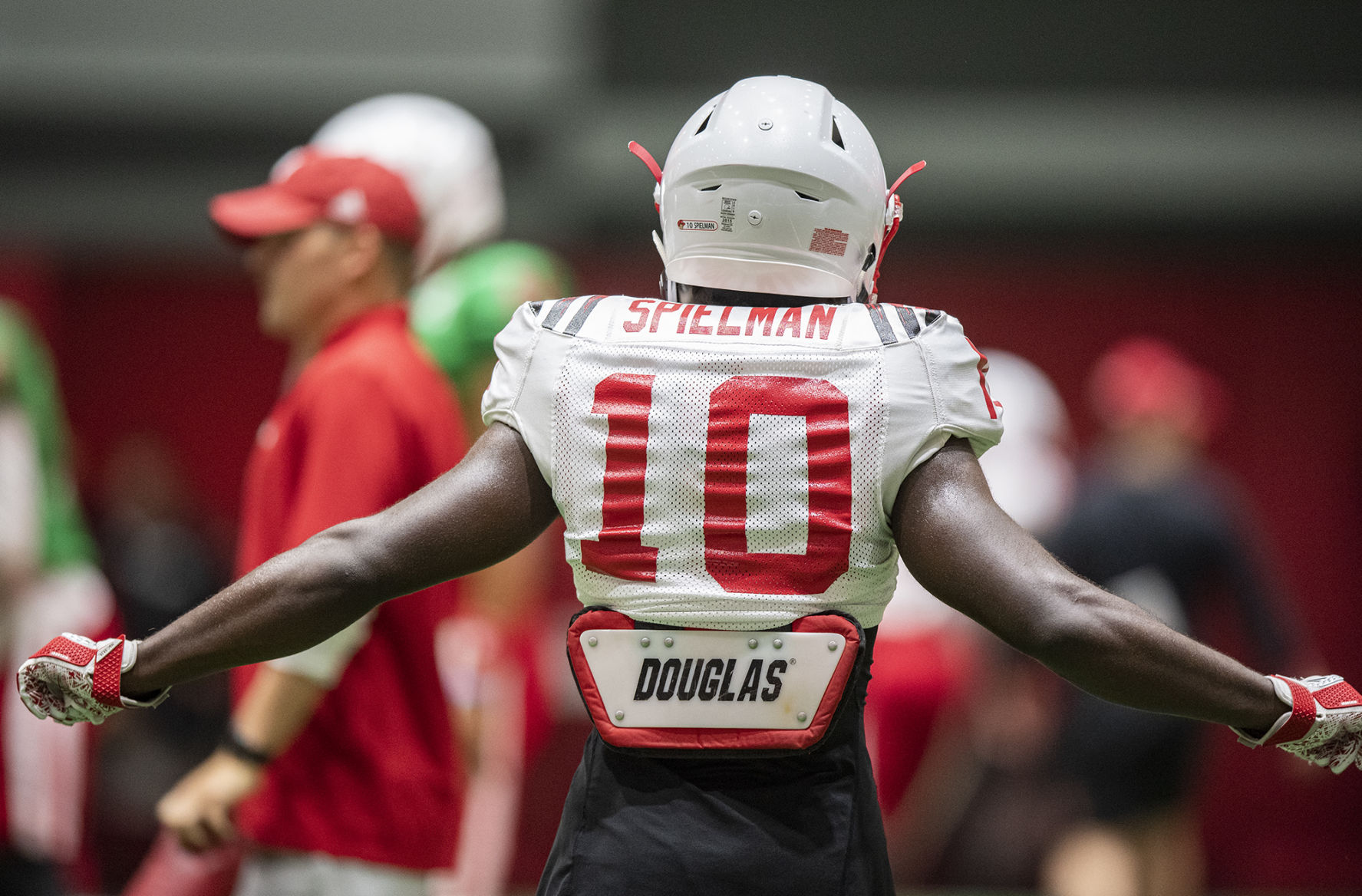 NU football practice, 8.7